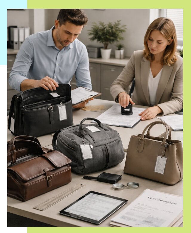 Сертификация сумок в Юбилейном от 7727 руб. | Алешин-Юбл