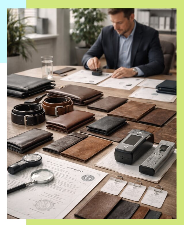 Сертификация кожаных изделий в Юбилейном от 12364 р. | Алешин-Юбл