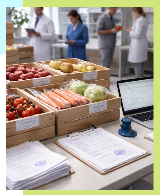 Сертификация овощей и фруктов в Юбилейном от 8758 р. | Алешин-Юбл