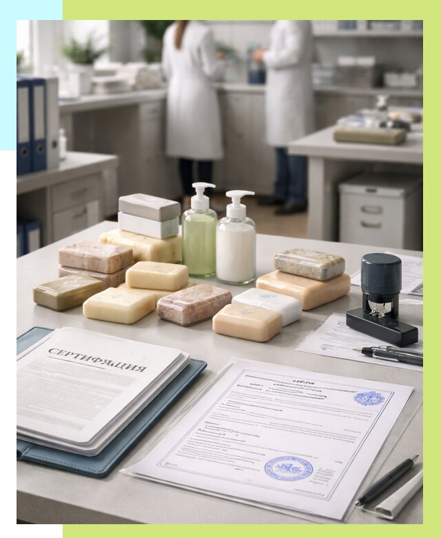 Сертификация мыла и сертификат на мыло в Юбилейном от 12364 | Алешин-Юбл