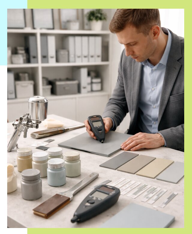 Сертификация краски в Юбилейном от 25758 р. | Алешин-Юбл центр