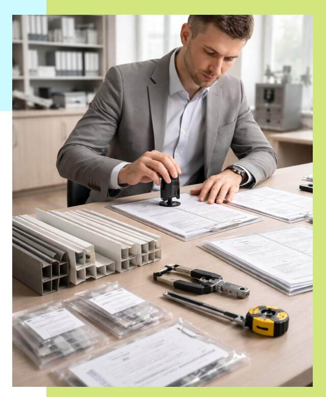 Сертификация ПВХ продукции в Юбилейном от 8758 р., Алешин-Юбл