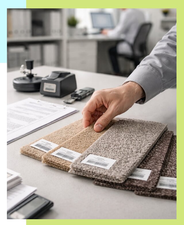 Сертификация ковролина в Юбилейном от 15455 р., Алешин-Юбл