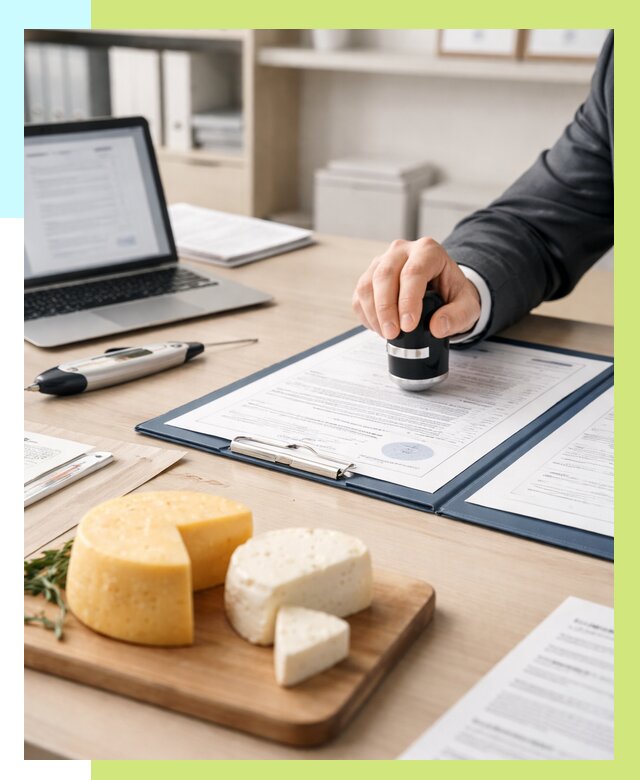 Сертификация сыров в Юбилейном от 15455 р | Сертификат на сыр Алешин-Юбл