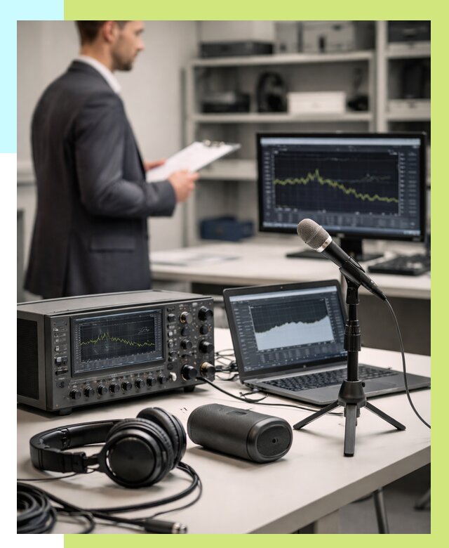 Сертификация аудиотехники в Юбилейном от 15455 р., Алешин-Юбл