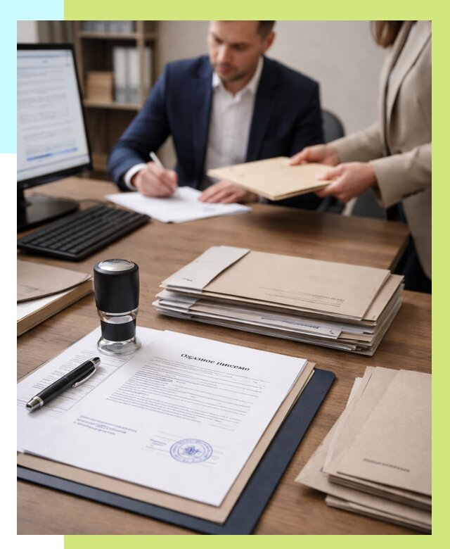 Отказное письмо для таможни в Юбилейном от 3091 р, Алешин-Юбл