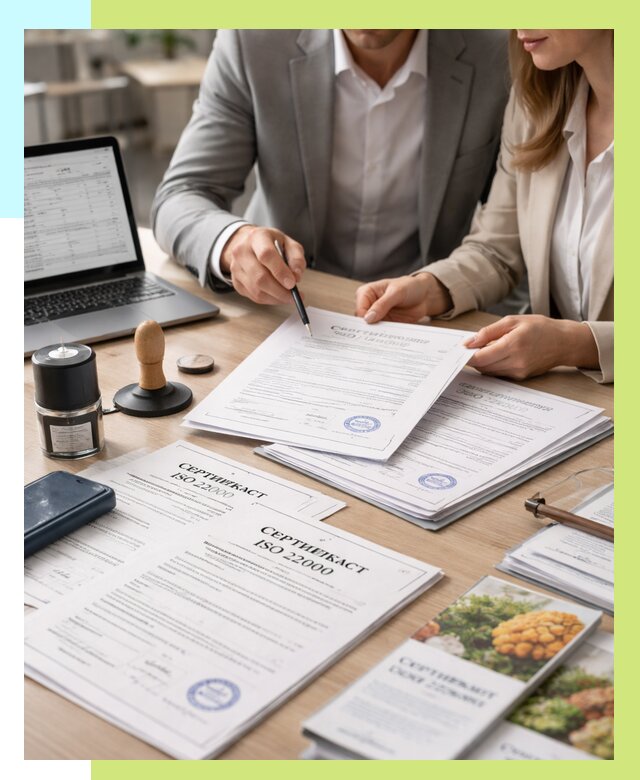 Сертификат ISO 22000 в Юбилейном от 41212 р. под ключ | Алешин-Юбл